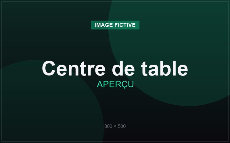 Centre de table personnalisé en impression 3D