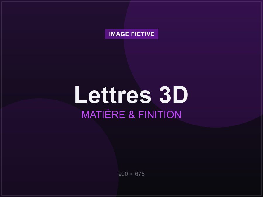 Matière, qualité et livraison